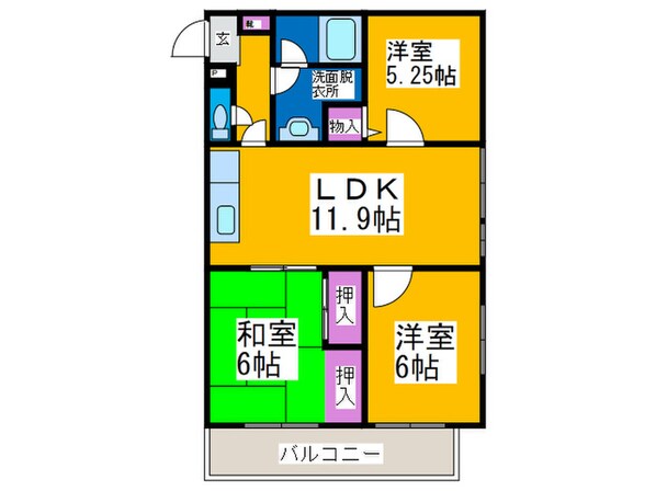 ルミエ－ル深阪の物件間取画像